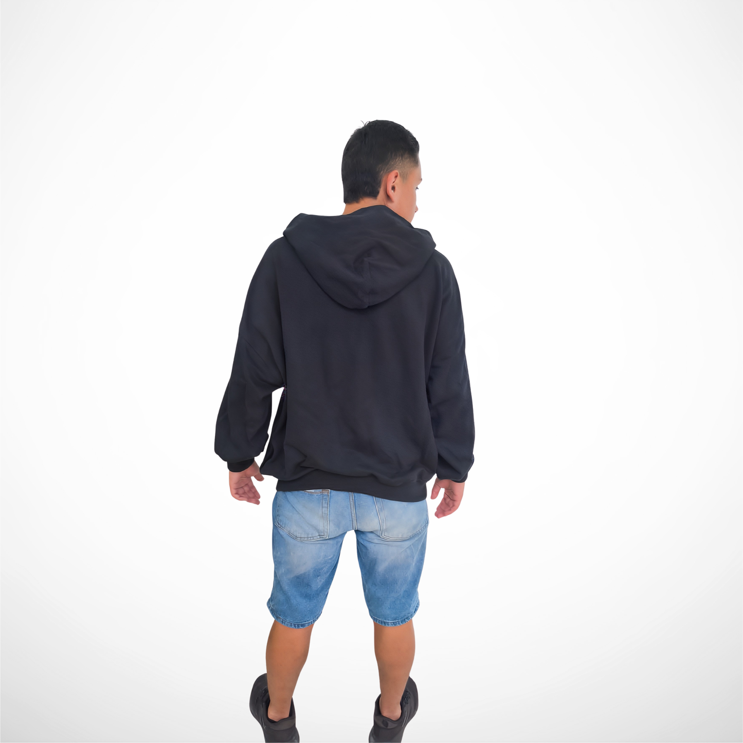 Buzo Oversize Urbano – Negro Lightning