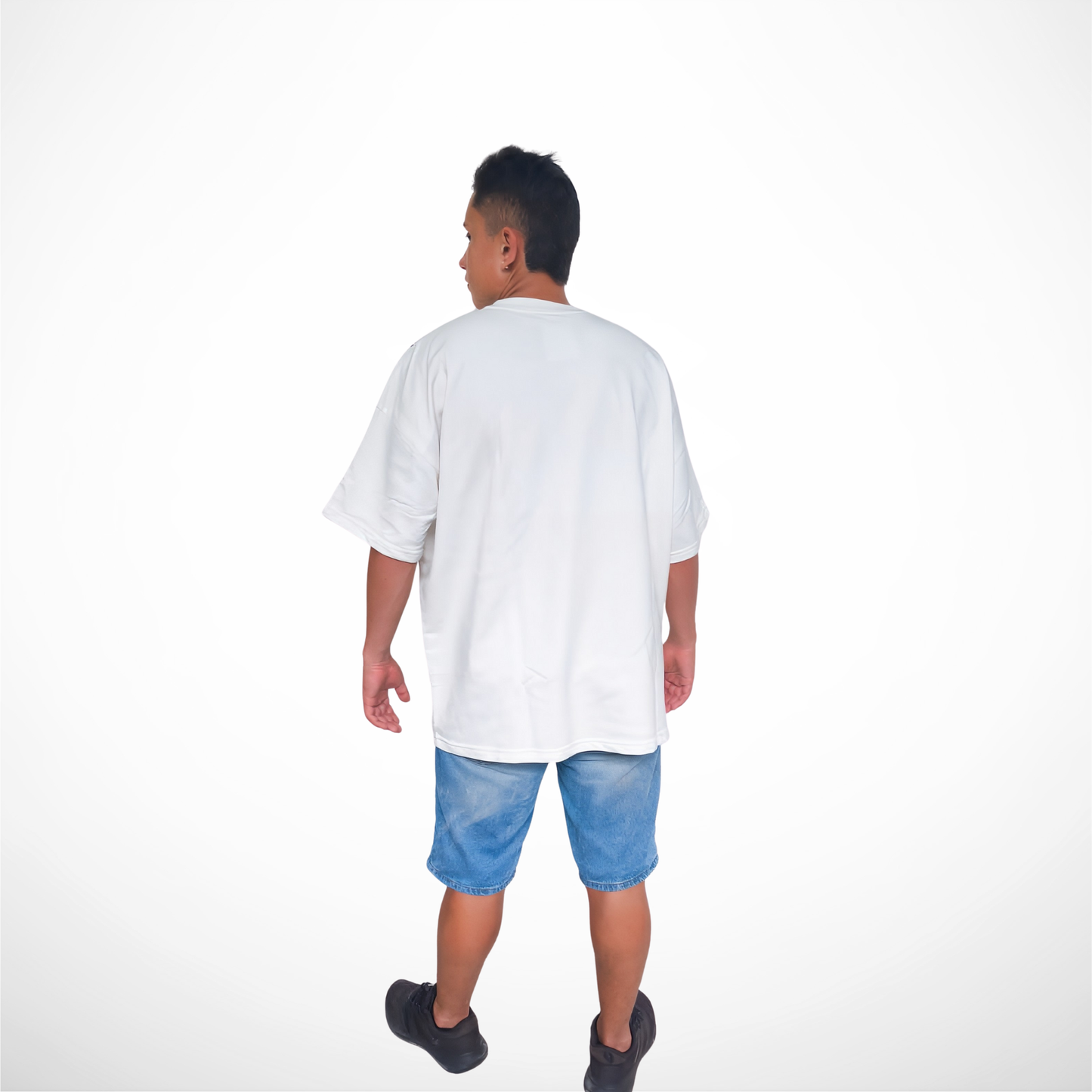 Camiseta Oversize Urbano – Marfil Rayo