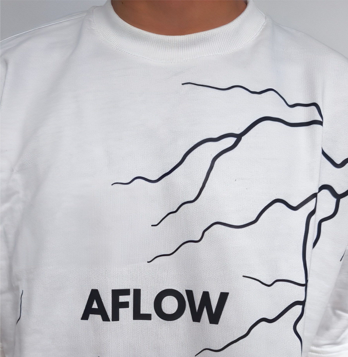 Camiseta Oversize Urbano – Marfil Rayo